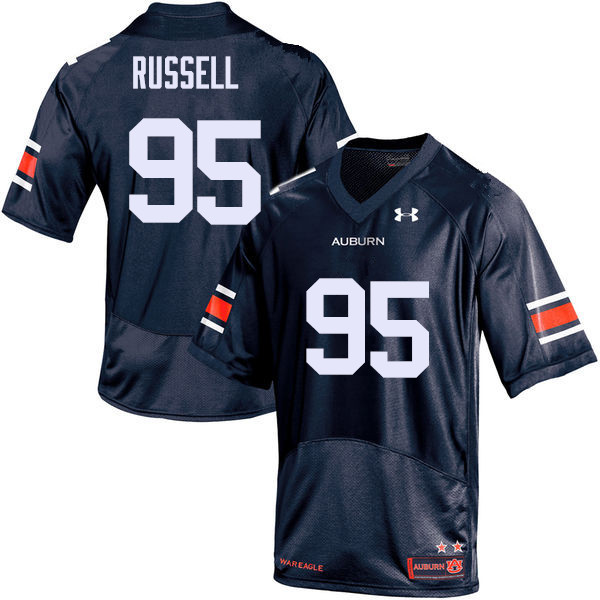 Men's Auburn Tigers #95 Dontavius Russell Navy College Stitched Football Jersey